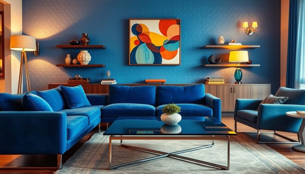 Blaue Wohnaccessoires