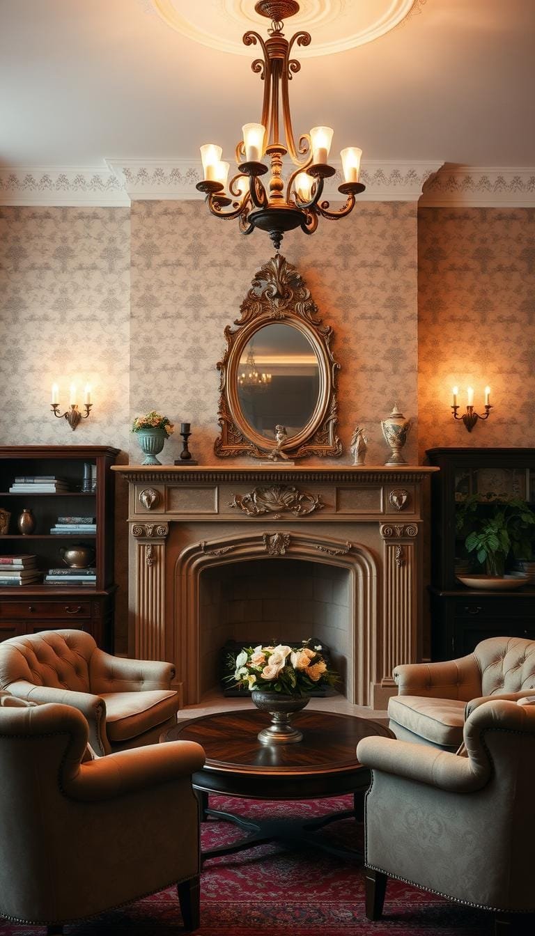 Finde die perfekten Wohnzimmer-Wandgestaltung-Ideen für dein Vintage-Zimmer